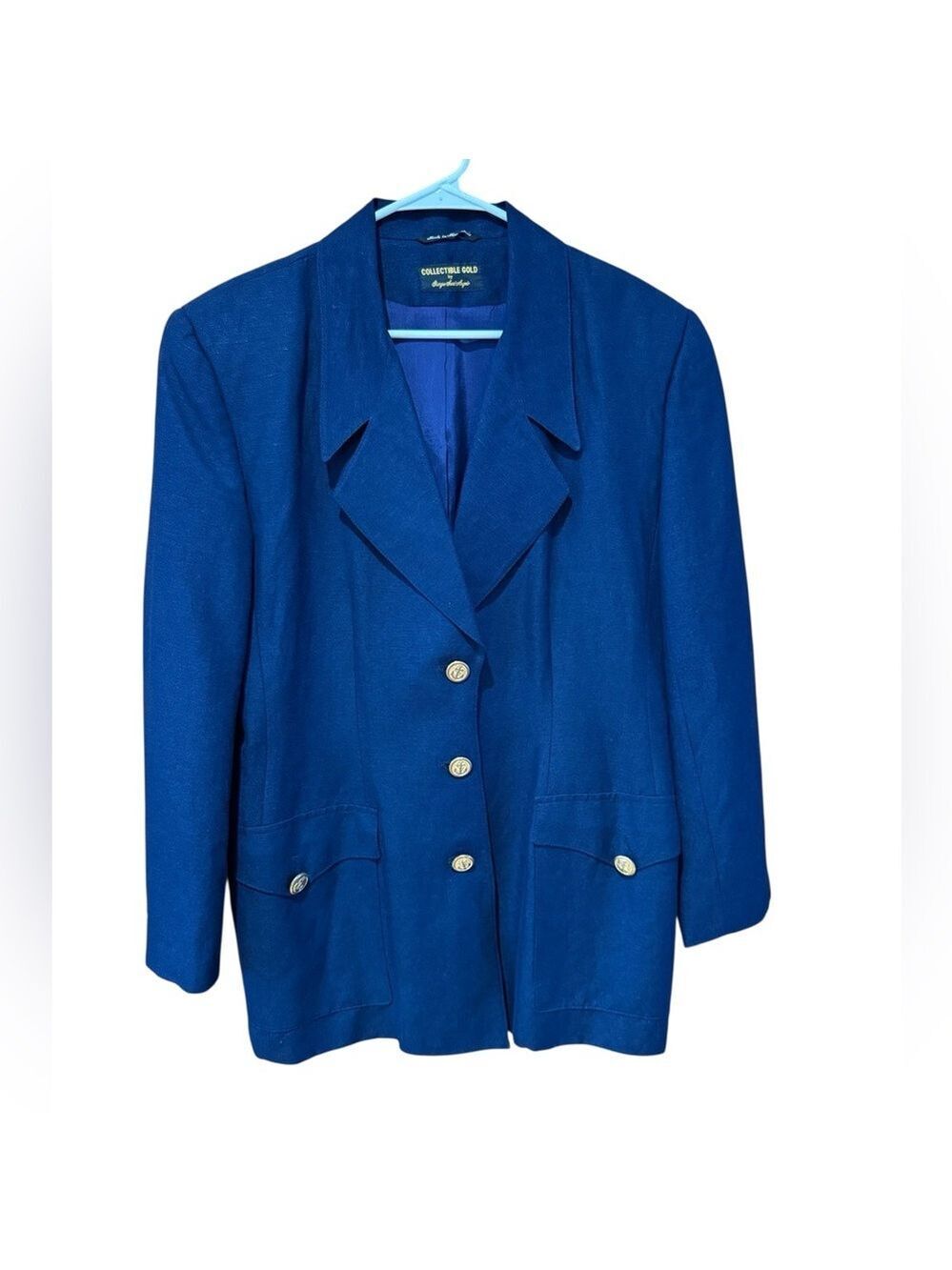 Giorgio Sant Angelo Blue Linen Blazer Vintage